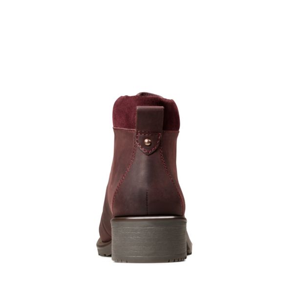 Clarks Womens Orinoco Demi Ankle Boots Burgundy | UK-6702549